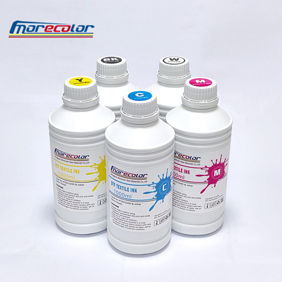 Lebendige weiße Tinte auf Wasserbasis, 1000 ml Digitaldruckfarbe für Textilien